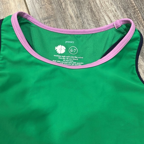 Primary Green Swimsuit size 6-7 - Picture 2 of 6